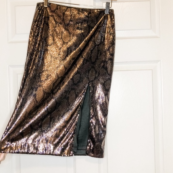 Python Sequin Skirt w/Slit | Medium | NWT - Picture 4 of 9